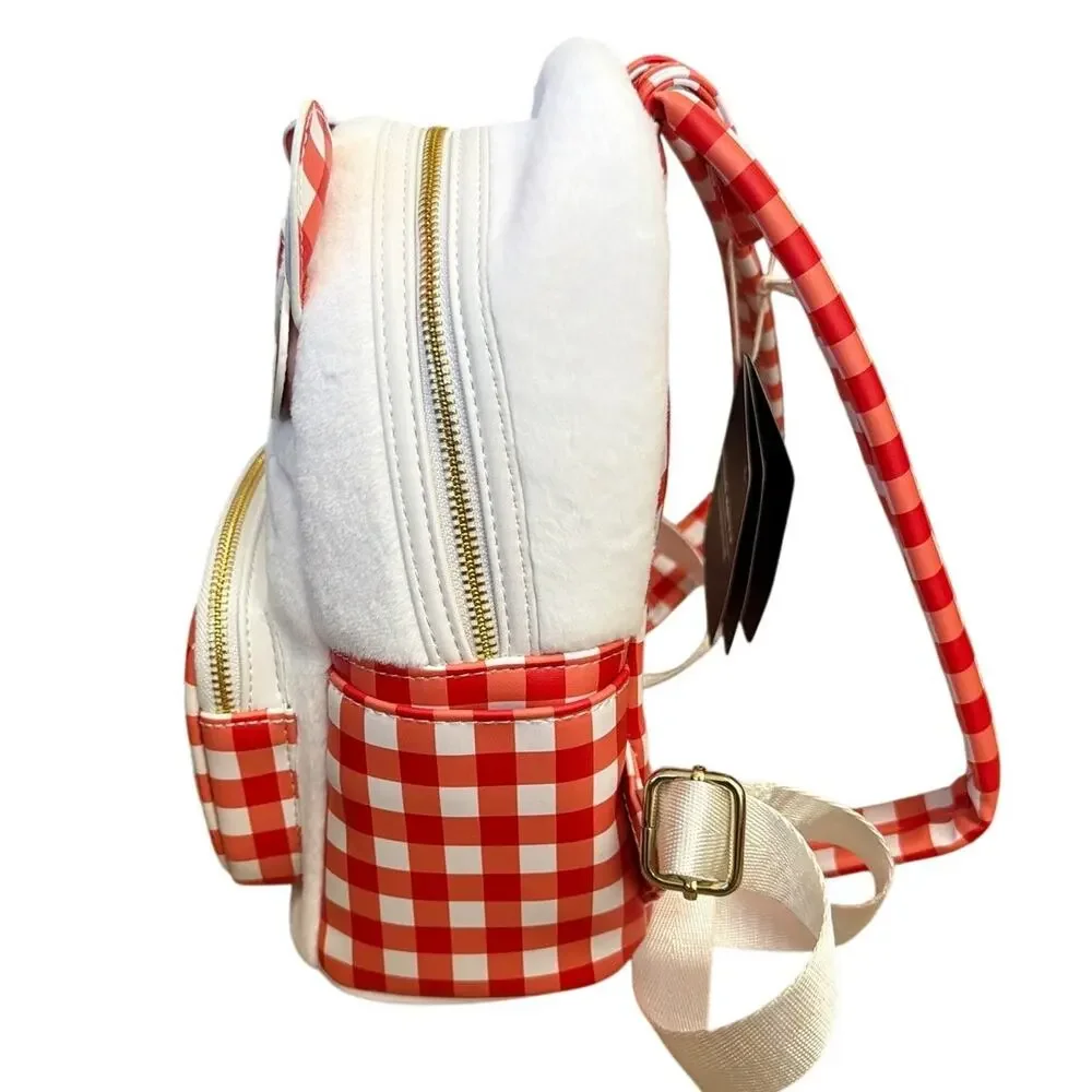 Loungefly Sanrio Hello Kitty Gingham Cosplay Mini Backpack Plush Red Checkered